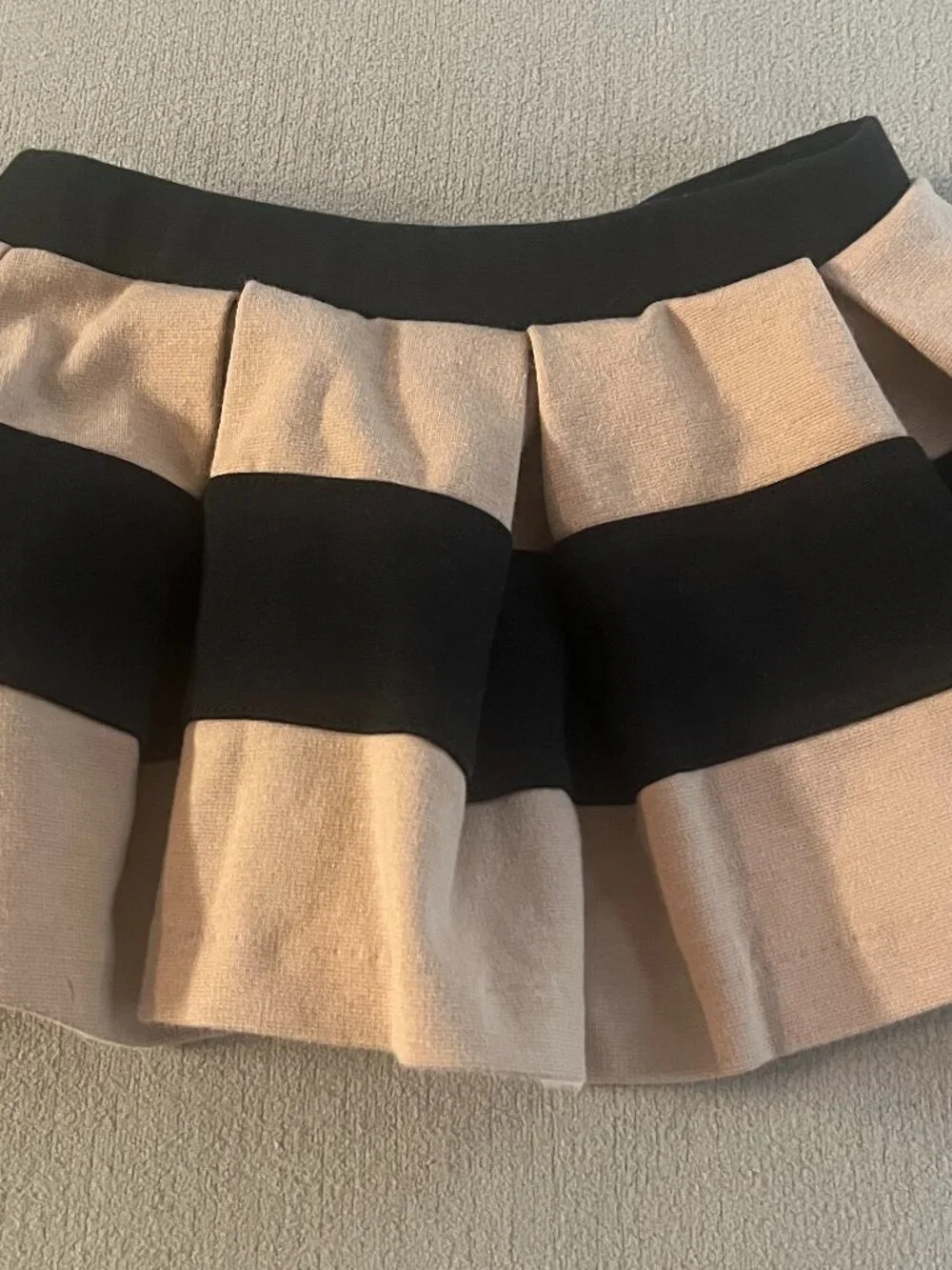 Janie and Jack Baby Girls Black & Beige Ruffle Skirt Size 12-18 Month